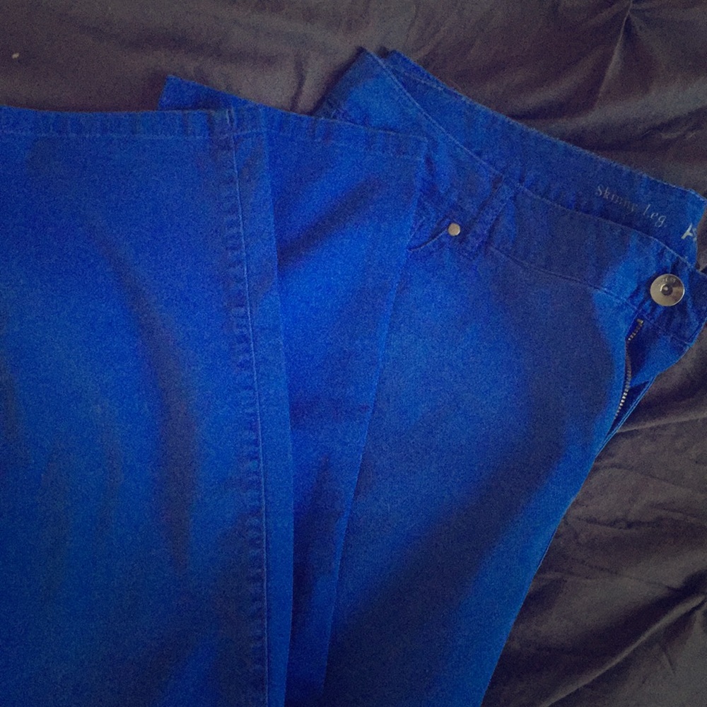Cobalt blue skinny jeans